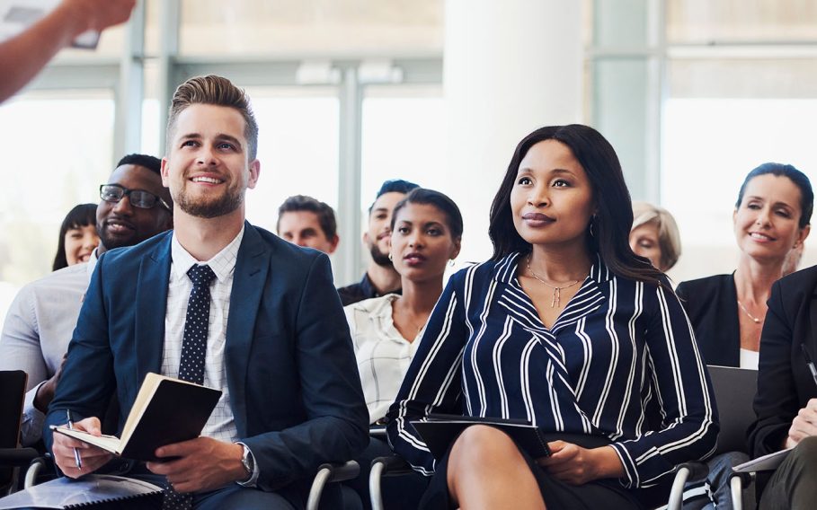 Bbusiness people at a training course